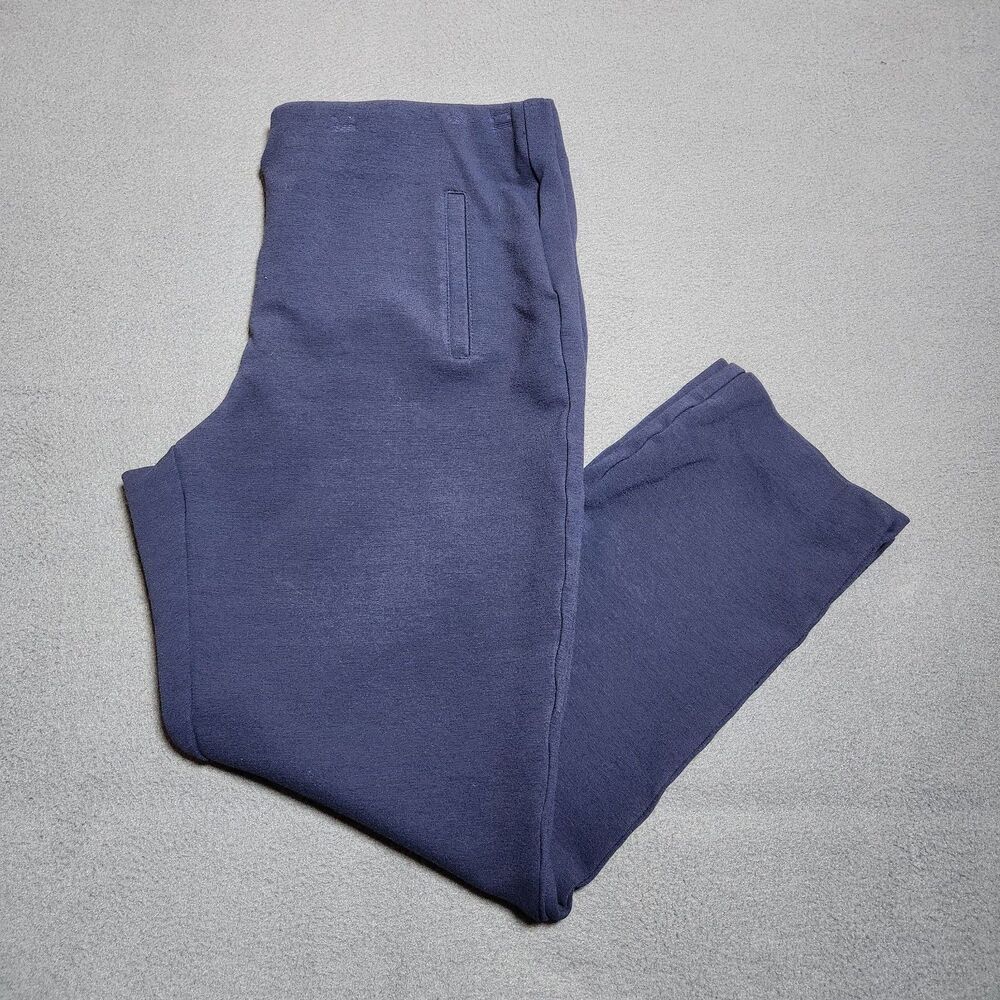 Chico's Pants Women 1.5 US 10 Blue Mid Rise Pull On Slim Straight